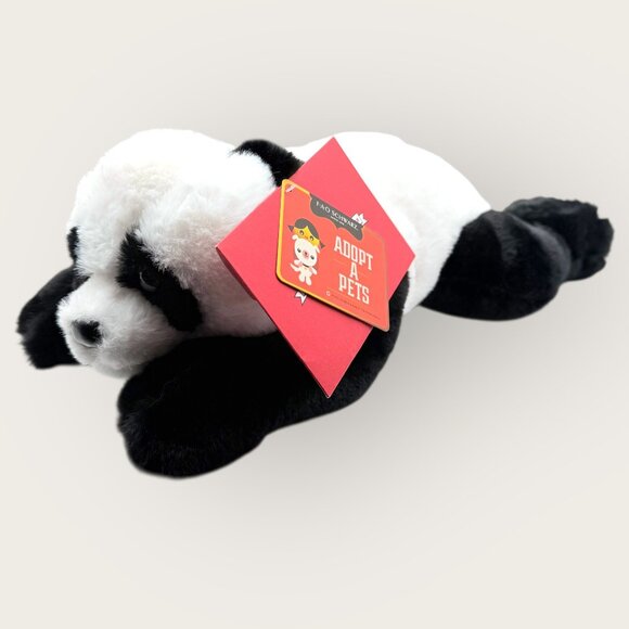 FAO Schwarz Adopt A Pets Plush Panda Bear Toy New Sealed Adoption Papers - Picture 5 of 14